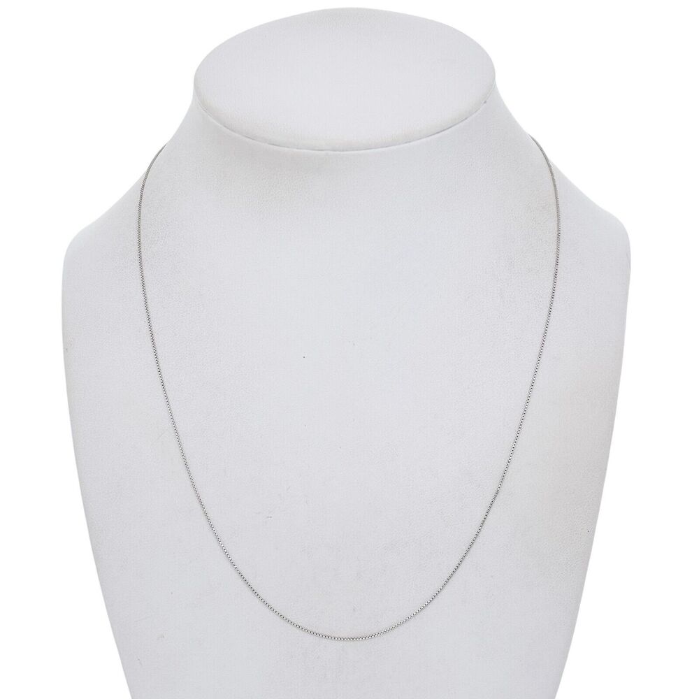 Vintage Italy Sterling Silver 925 Box Chain Necklace 18.5"
